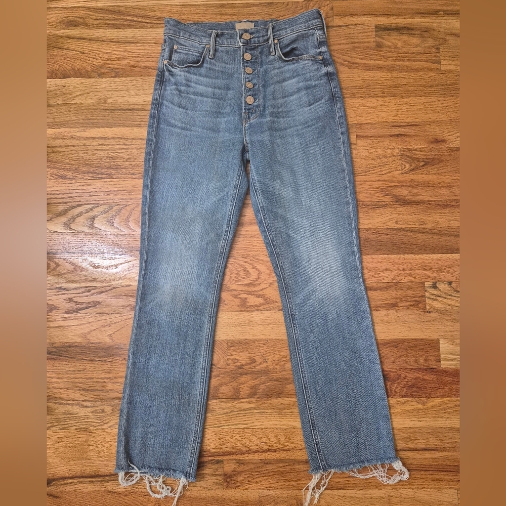 Mother The Pixie Dazzler Ankle Fray In Boogie Down Cotton Stretch Jeans(27) - Picture 2 of 13